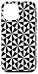 Coque pour iPhone 12 mini White Black RectangleTriangle Honeycomb Art Deco Pattern