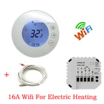 Thermostat de pièce de chauffage au sol électrique,contrôleur de température à distance,thermorégulateur,WiFi,contrôle intelligent par application - Type wifi 16A electric #B