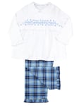 Mini Vanilla Girls Morgan Range Traditional Cotton Pyjamas - Blue & White - Size 9-10Y