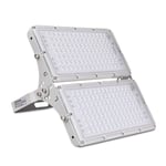 QTWW 200W Blanc Froid LED Chantier léger 16000LM Phare Jardin LED projecteur, Aluminium, Blanc Froid, 2x200W 220.00volts