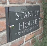 Decorative House Signs Plaques Door Numbers 1 - 999 Personalised Name Plate