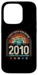 Coque pour iPhone 14 Pro 15ème anniversaire 15 ans 180 mois d'être génial né 2010