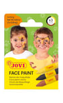 Jovi 3 Bâtons de Maquillage Visage Animal, Jaune, Marron et Noir, pour Carnaval Halloween Hypoallergénique (175AN)