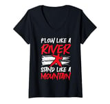 Womens Flow Like A River Stand Like A Mountain Tai Chi V-Neck T-Shirt