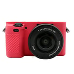 Coque de protection en Silicone pour appareil photo numérique Sony A6000,ILCE-6000 - Type Rose Red