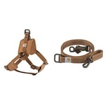 Carhartt Nylon Duck Training Dog Harness, Carhartt Brown, Large & Tradesman Leash | Brown | 6'x1 | Large