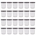 Argon Tableware Glass Jam Jars with Lids - 310ml - Pack of 24