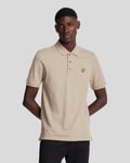 Lyle & Scott Mens Plain Polo Shirt in Brown material_cotton - Size Small