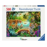 Ravensburger Pussel: Tiger Family In The Oasis 500 Bitar