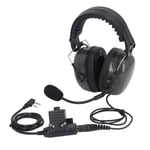 Military Headset Automatic Pickup Mic Two Way Radio Headphones Noise Cancelling