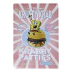 Metallskylt 20cm x 30 cm SpongeBob - SvampBob Fyrkant - Sign Krusty Krab