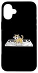 iPhone 16 Plus Piano Cat Kitten Pianist Keyboard Player Case