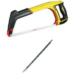 Stanley 020108 FatMax 5-in-1 Hacksaw + Stanley 1-20-437 Lame de scie à buches mixte en bois/métal 300mm