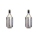 BarCraft KCBCWRAP Insulated Wine Cooler Sleeve, Silver Finish, 43 x 18 cm (17 x 7 inches) (Pack of 2)