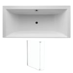 Baignoire droite 180 x 80 JACOB DELAFON Evok, deux places + pare bain