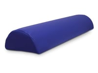 QUIRUMED WELLCORE Coussin de Massage Demi-Cylindre de Massage Ergonomique en Similicuir déhoussable avec Rembourrage en Mousse Bleu 60 x 18 cm