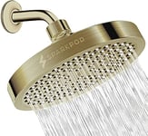 SparkPod Pommeau de douche fixe - Pluie haute pression - Look moderne de luxe - Installation facile sans outil - Remplacement parfait pour votre pommeau de douche de salle de bain (rond de 15 cm,