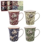 William Morris Kilburn Set of 4 Fine China Mugs Coffee Drinking Table Cup 300ml