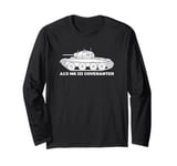 Covenanter WW2 British A13 Cruiser Tank Silhouette Long Sleeve T-Shirt