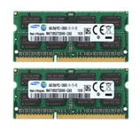 8GB Samsung 2X 4GB 2RX8 DDR3 1600MHz PC3-12800 204PIN SODIMM Laptop Memory RAM