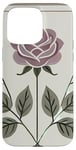 Coque pour iPhone 15 Pro Max Rose florale botanique, style minimaliste, roses d'amour