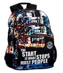 Montichelvo Montichelvo Double Backpack A.O. CG People Cartable, 43 cm, Multicolore (Multicolour)