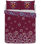 West Ham United King Duvet Cover Set Football Club Sky Reversible