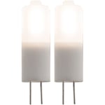 HBF - Lot de 2 pépites led G4 - 1.5W - Blanc chaud - 100 Lumen - 3000K - a+ - Zenitech