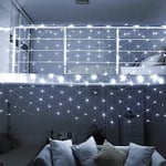 DUOCACL 3x2m LED Net String Lights 200LED Christmas Decorative Lights with 8 Modes Home Wall Roof Curtain Weddings Party Bedroom Decor