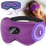 LC-dolida Sleep Mask Headphone 3D Sleep Headphones Bluetooth Eye Mask, 38 Relaxing Soothing Audio |15hrs Playingtime | 3 Timer,Eye Mask for Sleeping with Waterproof Travel Bag for Everyone