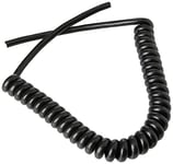 Pro Power 15/X/9 BLACK 13A 3-Core Coiled Mains Flex 1A 1.25mm² Black