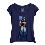 T-Shirt Femme Col Echancré Goldorak Go Nagai Robot Manga Anime Japon 80's