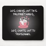 Tapis De Souris Humour Chat Chien Message Drôle Animaux. Idée Cadeau Original Pour Amis Couple Collègue Frère S?ur Pote Geek Pour Anniversaire Noël Ou Pour Le Plaisir Souriez Au Bureau.