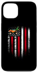 iPhone 13 Merry Christmas USA American Flag Patriotic Monster Truck Case