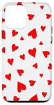 iPhone 12 mini Simple Small Red Hearts Case