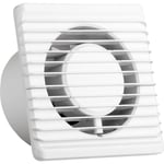 Paryou - Ventilateur universel avec clapet anti-retour ø 100mm/10cm pour salle de bain et cuisine, faible consommation d'énergie 8 w, fonctionnement