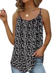 Débardeurs pour femmes, Tunique sans manches à bretelles florales, Camisole coupe ample chemises décontractées chemisiers, Doux été Halter Tops Cami Shirts pour Vêtements de plage de yoga athlétiques