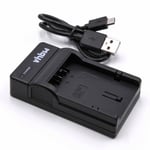 vhbw Chargeur USB de batterie compatible avec Panasonic Lumix DMC-F1, DMC-FX1, DMC-FX5 batterie appareil photo digital, DSLR, action cam