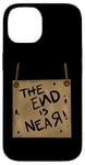 Coque pour iPhone 14 Signe de costume de zombie The End Is Near