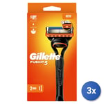 3x Gillette Rasoir Fusion 5 Standard