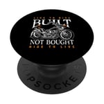 Built Not Acheté Design Chopper de moto classique PopSockets PopGrip Adhésif