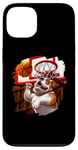 Coque pour iPhone 13 Bulldog anglais jouant au basket-ball drôle chien basket-ball