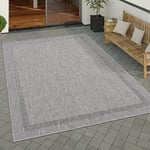 Paco Home Tapis Exterieur Terrasse Balcon Tapis Cuisine Moderne Motif Geometrique Motif Abstrait, Dimension:300x400 cm, Couleur:Gris 2