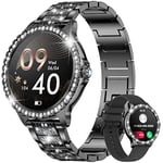 LIGE Montre Connectée Femme avec Appel Bluetooth, 1.32" Diamond Smartwatch Féminine Etanche avec 20 Modes Sportifs Podometre SpO2 Fréquence Cardiaque Sommeil pour iOS et Android