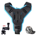 Accessoires TELESIN support de sangle de casque de moto support de menton avant pour GoPro Hero7 6/5/4/3, Session, SJCAM, YI caméra d'action