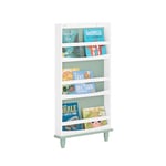 SoBuy Bibliothèque pour Enfants, Étagère à Livres à 3 Niveaux Étagère de Rangement pour Chambre d'enfants, 60x12x120 cm, Vert et Blanc KMB93-GR