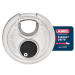 ABUS discus padlock 20/70 - weatherproof for the garden - with discus welding technology for the best protection against break-ins - ABUS security level 9 - silver