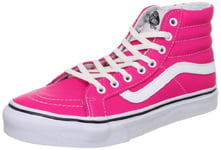 Vans U SK8-HI Slim (Neon Leather), High-Top Mixte Adulte - Rose - Pink ((Neon Leather)), 40 EU