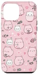 iPhone 12 Pro Max Adorable Cat Patterns Pink Design Cute kittens Patterns Case