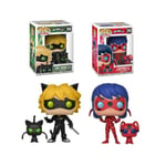 Funko pop! Vinyl W/P Animerad Miraculous Ladybug och Cat Noir